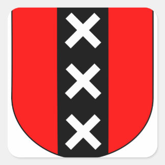 Wapen Amsterdam, Netherlands Square Sticker