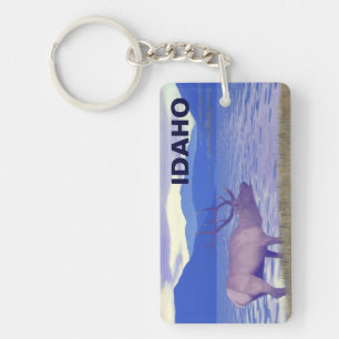 Wapiti (Elk) By The Lake Keychain