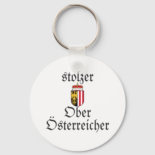 Wappen Österreich OÖ Stolzer Oberösterreicher Keychain (Front)