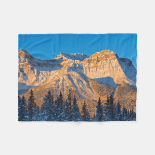 Waputik Range in Canadian Rocky Mountains Fleece Blanket