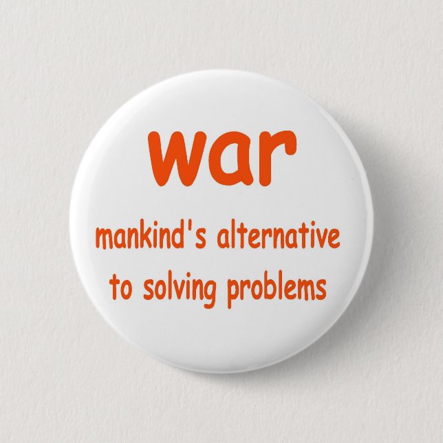 war 2 inch round button (Front)