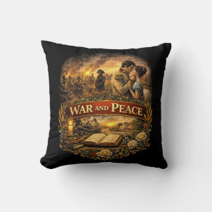 War and Peace Throw Pillow