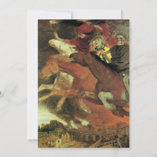War by Arnold Bocklin Scary, Creepy Halloween Invitation