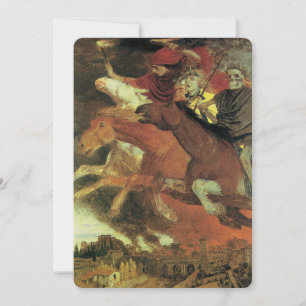 War by Arnold Bocklin, Vintage Halloween Invitation