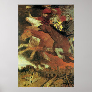 War by Arnold Bocklin, Vintage Symbolism Fine Art Poster