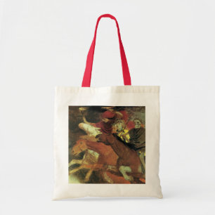 War by Arnold Bocklin, Vintage Symbolism Fine Art Tote Bag