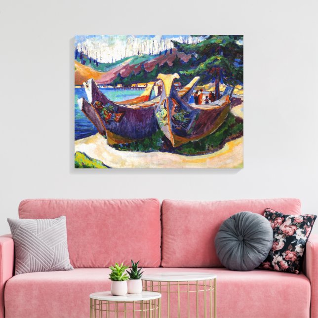 War Canoes | Emily Carr | Canvas Print (Insitu(LivingRoom))