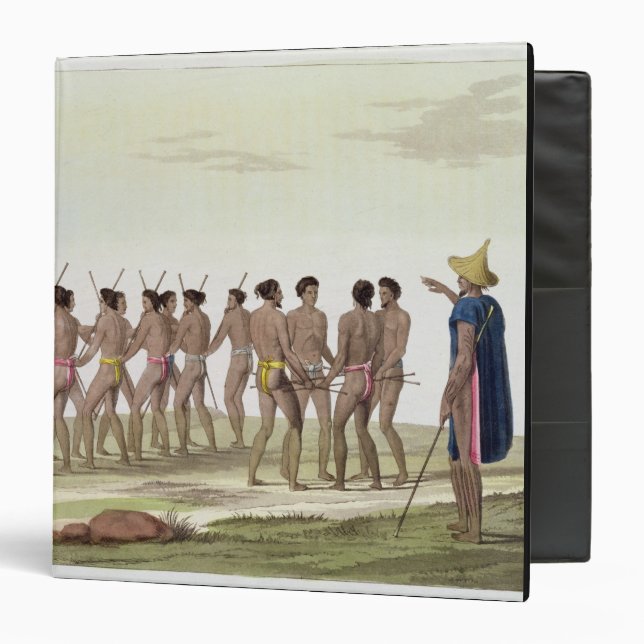 War Dance of the Caroline Islanders, plate 22 from Binder (Front/Inside)