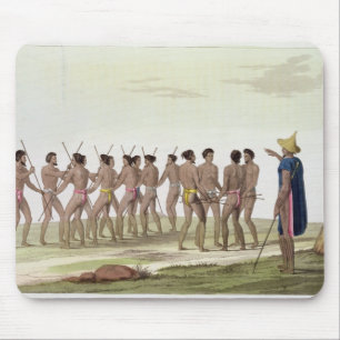 War Dance of the Caroline Islanders, plate 22 from Mouse Pad