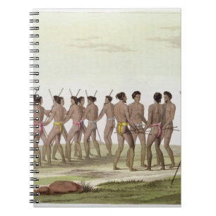 War Dance of the Caroline Islanders, plate 22 from Notebook