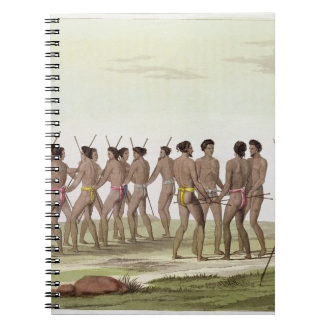 War Dance of the Caroline Islanders, plate 22 from Notebook (Front)
