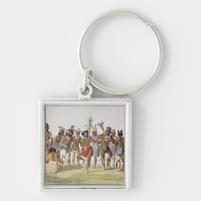 War Dance of the Sauks and Foxes Keychain (Front)