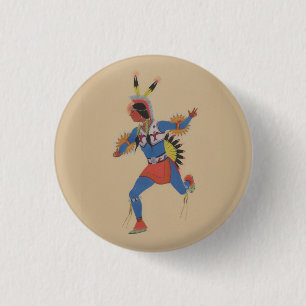 War Dance (or The Runner) 1 Inch Round Button