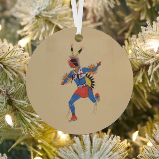War Dance (or The Runner) Metal Ornament (Insitu)