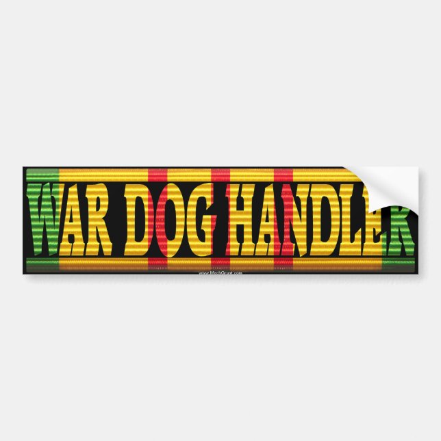 War Dog Handler Vietnam Service Ribbon Sticker (Front)