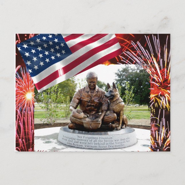 War Dog Memorial Postcard (Front)