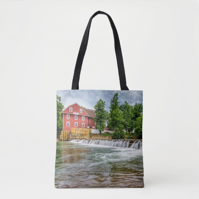 War Eagle Mill and Waterfall Tote Bag (Front)