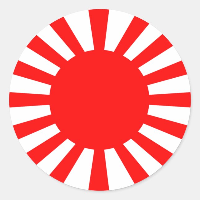 War Flag of the Imperial Japanese Army Classic Round Sticker (Front)