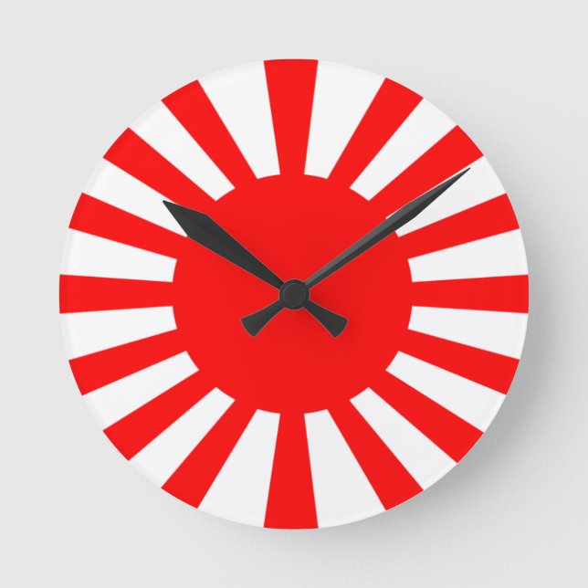 War Flag of the Imperial Japanese Army Round Clock (Front)