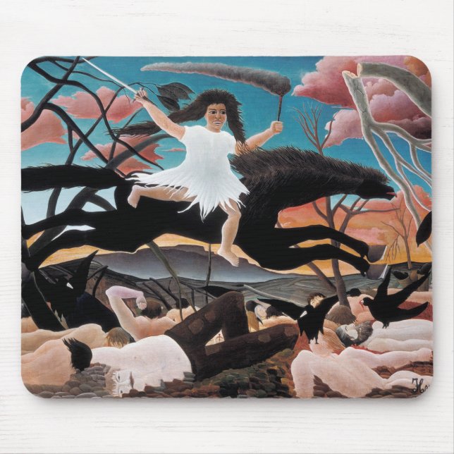 War, Henri Rousseau, 1894 Mouse Pad (Front)