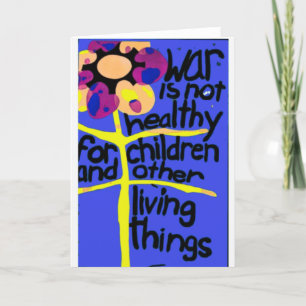 War is not Healthy for Children  Thank You Card