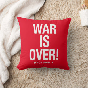 War is over throw pillow
