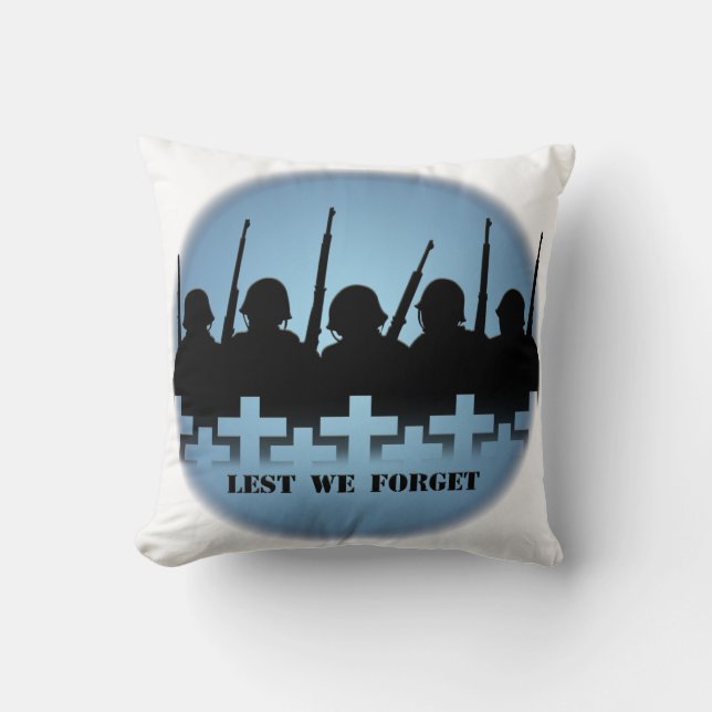 War Memorial Pillow Lest We Forget Heroes Pillow (Front)