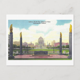 War Memorial Plaza, Indianapolis, Indiana Postcard