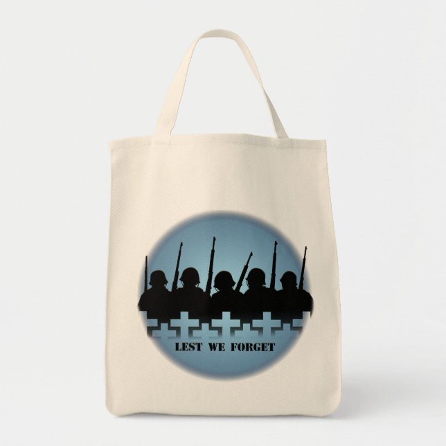 War Memorial Tote Bag Peace Lest We Forget (Front)
