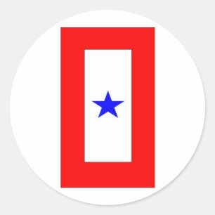 WAR MOTHERS FLAG 1 CLASSIC ROUND STICKER