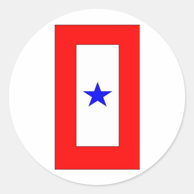 WAR MOTHERS FLAG 1 CLASSIC ROUND STICKER (Front)