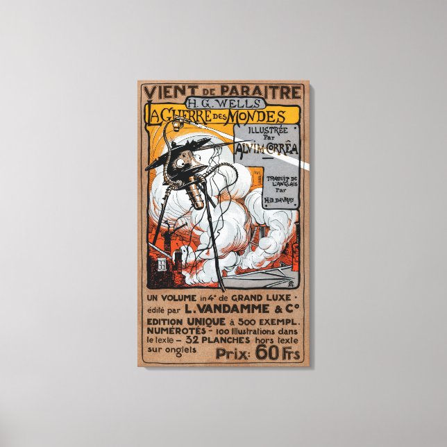 War of the Worlds French Poster 1906 Canvas Print (Front)