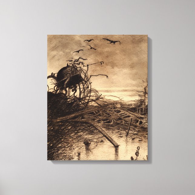 War of the Worlds Illustration 1906 Canvas Print (Front)