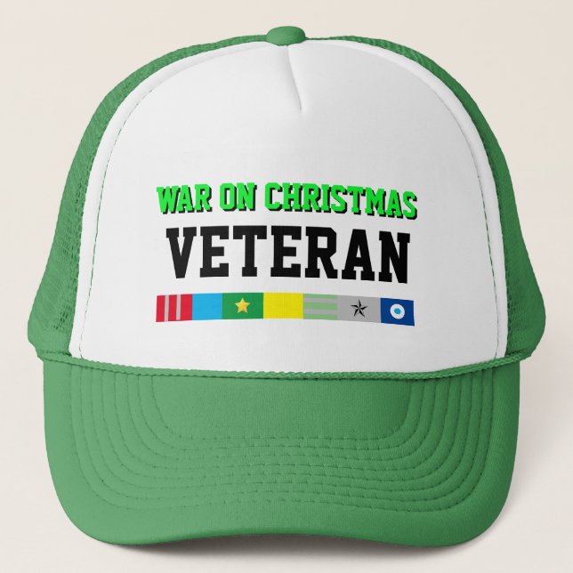 WAR ON CHRISTMAS VETERAN Gift  Trucker Hat (Front)