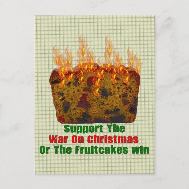 War On Fruitcakes Postcard (Front)
