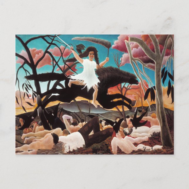 War or the Ride of Discord, Henri Rousseau Postcard (Front)