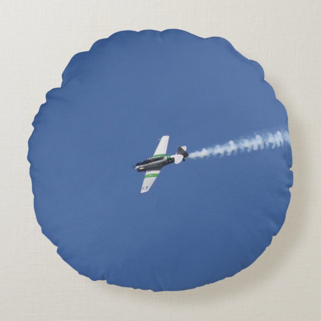 War Plane Round Pillow (Front)