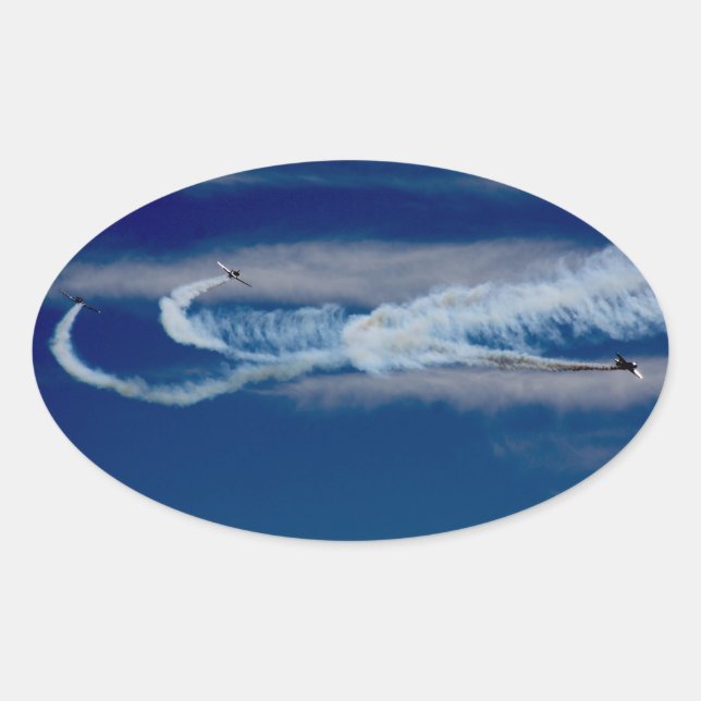 War planes oval sticker (Front)