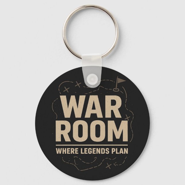 War Room Mindset — Focus, Strategy & Discipline Keychain (Back)