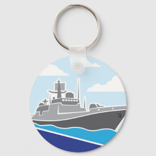 War Ship Keychain
