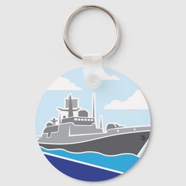 War Ship Keychain (Front)