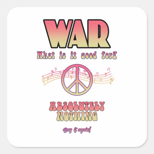 WAR SQUARE STICKER (Front)