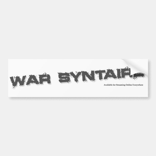 War Syntaire Bumper Sticker (Front)