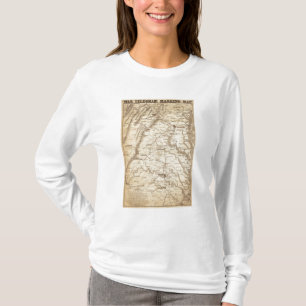 War Telegram Marking Map T-Shirt