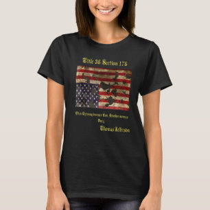War Torn American Flag Distressed Upside Down T-Shirt