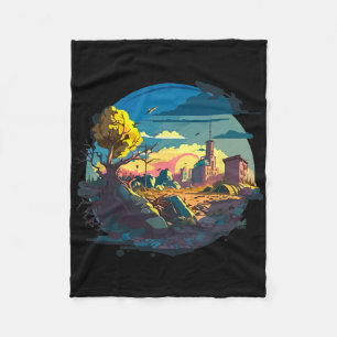 War Ukraine - Destroyed Ukrainian City 1 Fleece Blanket