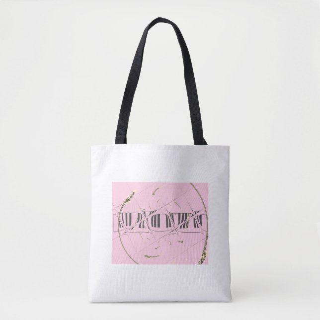 Warbled Keyboard Tote Bag (Front)