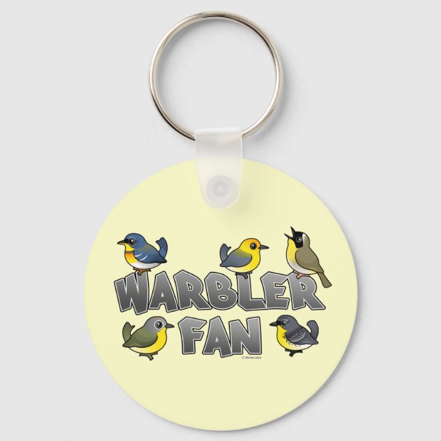 Warbler Fan Keychain (Front)