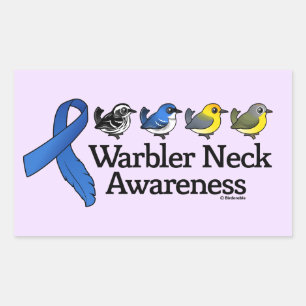 Warbler Neck Awareness Ribbon Sticker