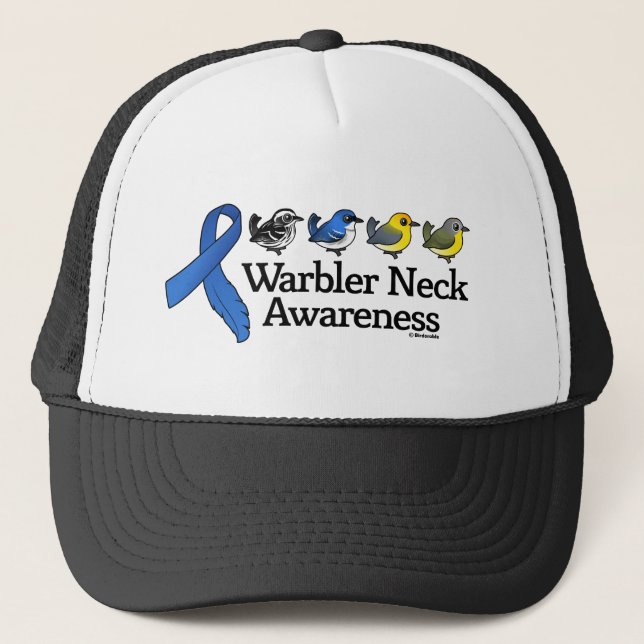Warbler Neck Awareness Ribbon Trucker Hat (Front)